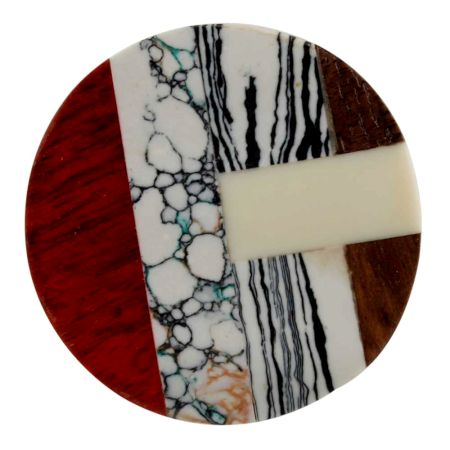 Multicolor Resin And Wood Cabinet Knob